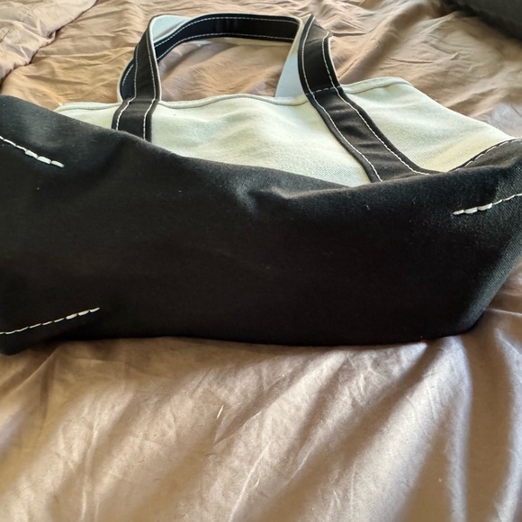 L.L. Bean Black and Cream Tote Bag - Picture 3 of 6